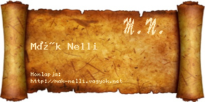 Mák Nelli névjegykártya